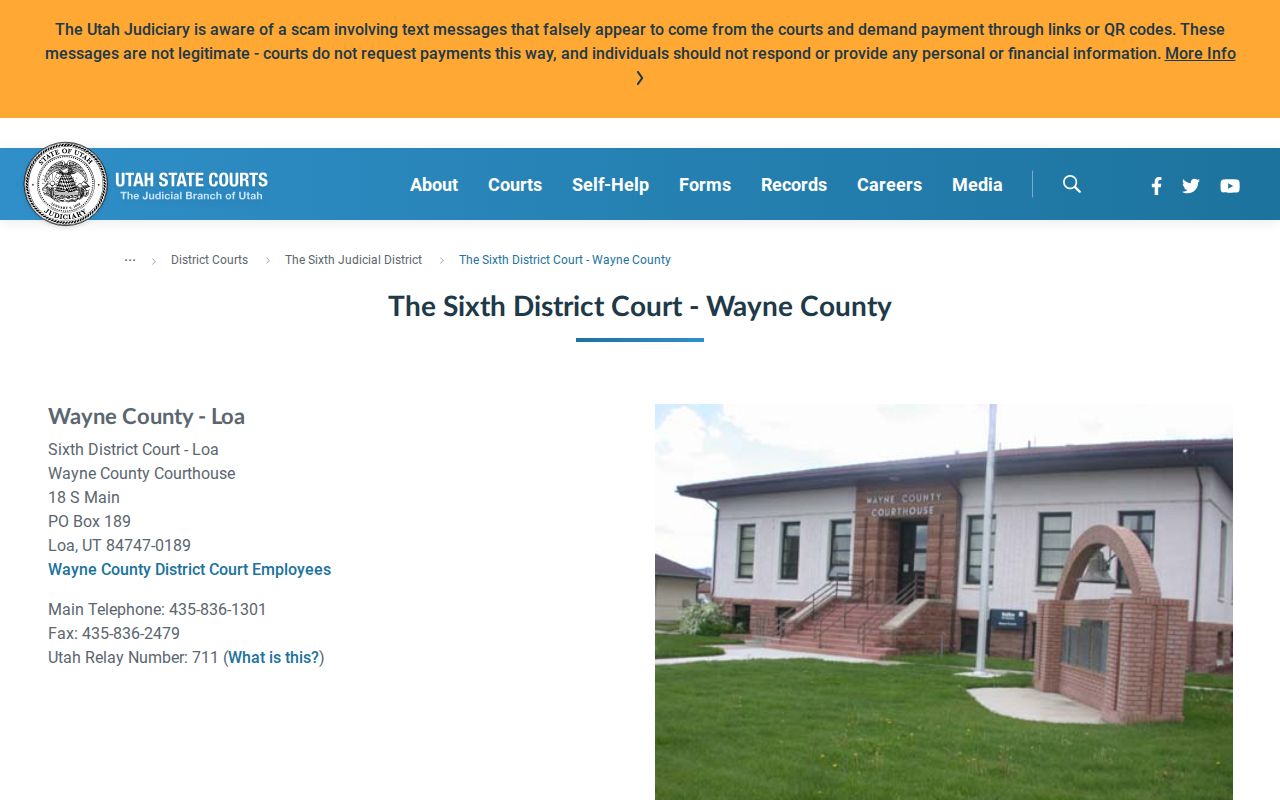 Wayne County warrant case contact at Sixth District Court